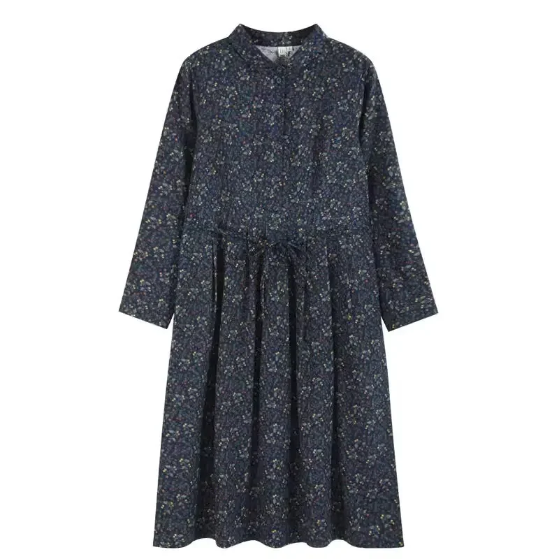 2024 весеннее новое винтажное хлопковое льняное платье с кукольным вырезом и