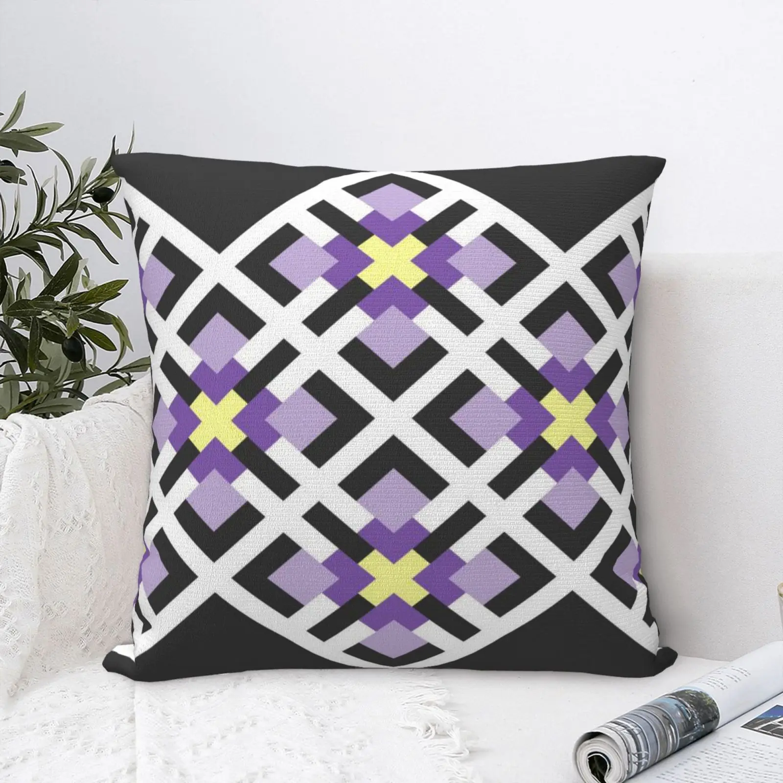 

Квадратная решетчатая наволочка с принтом, 2 наволочки для подушек, декоративные подушки для дома, чехол для подушек, Декор для дома, большой...