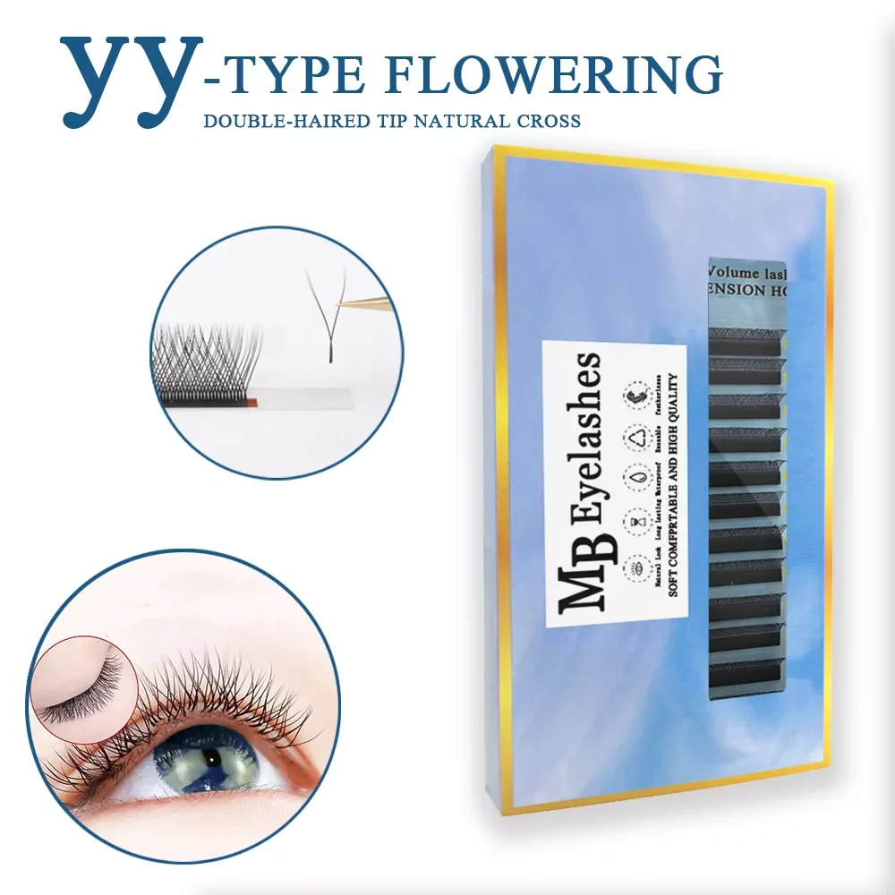

YY Shape Eyelash Extensions C/D Curl Black cilios Y Lashes Mink Premade Volume makeup Individual lash de pestañas supplies