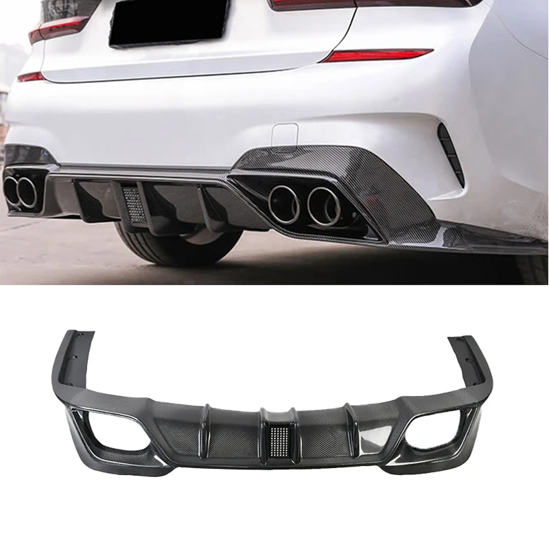 

For BMW 3 Series G20 G28 330 Rear Bumper Carbon Fiber Diffuser