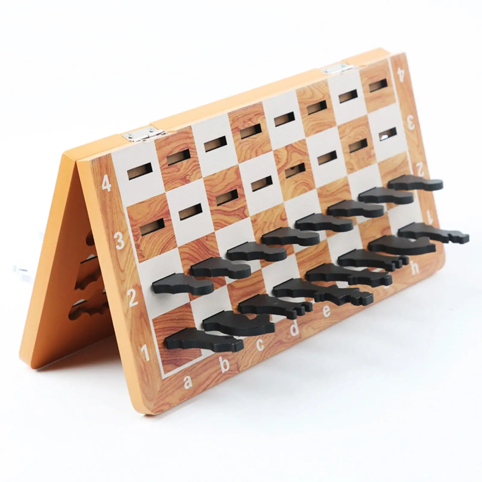 

Portable Wooden International Chess Game Set Foldable Hand Crafted Chess Pieces Toy for Teens Chessmen Gift Board Game 29x29cm