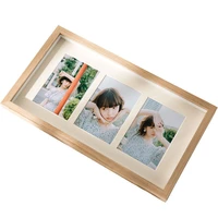 photo frame 3 joint combination wooden picture frame living room room creative decoration hanging wall ornaments