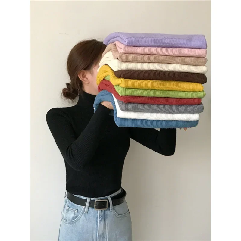 Женская рубашка-поло с длинным рукавом и воротником-хомутом Осень-зима 2022