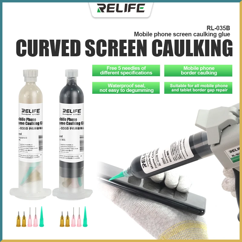 

NEW RELIFE RL-062/RL-035B Mobile Phone Screen Caulking Glue/30ML For iPhone Samsung Huawei Xiao Vivo Opop