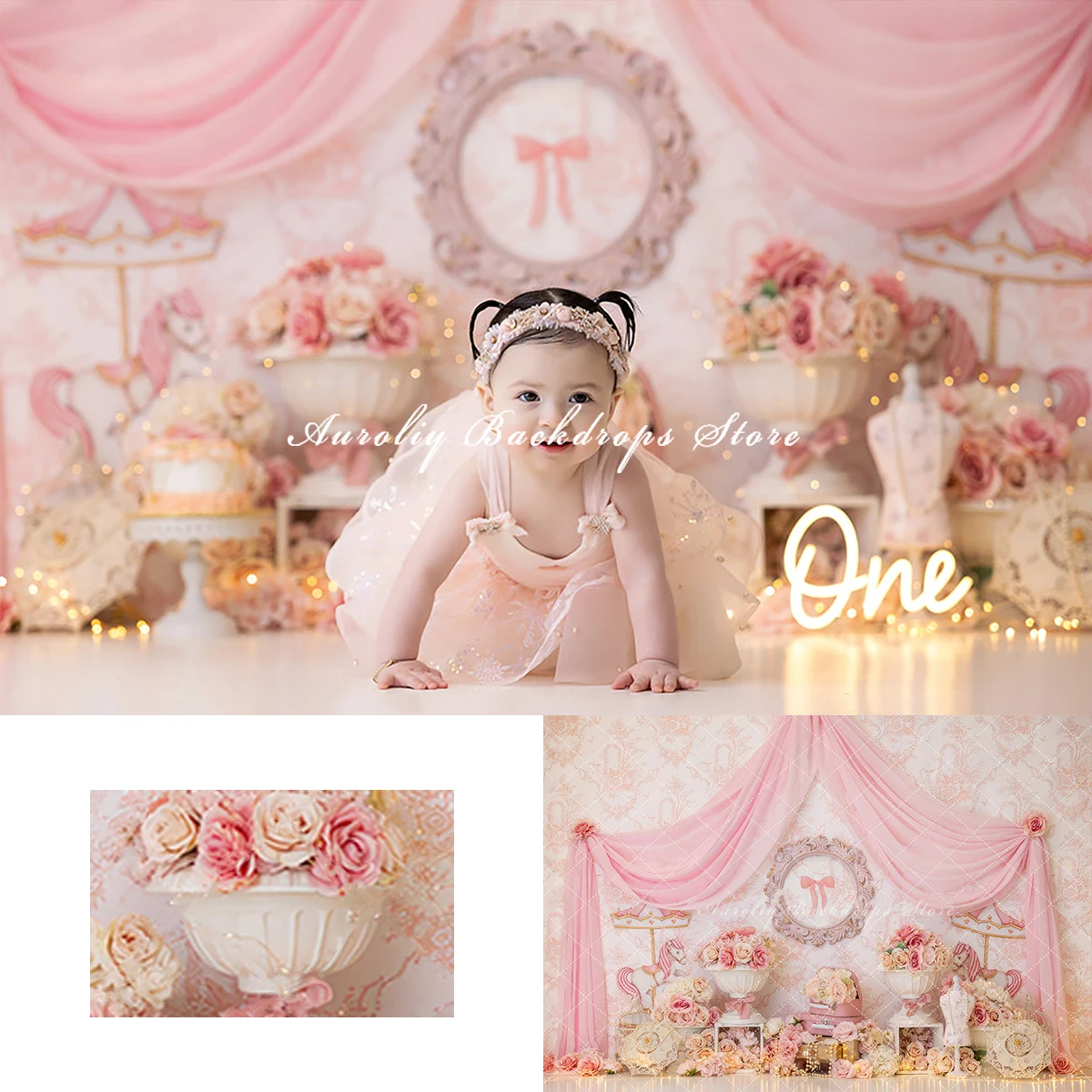 Розовые фоны для фотосессий виниловые