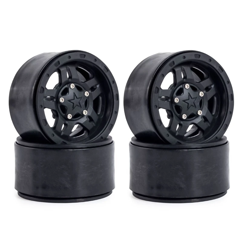 

4PCS Molded Nylon 2.2 Beadlock Wheels Rim Wheel Hub for 1/10 RC Crawler Car Traxxas TRX4 Axial SCX10 RBX10 Wraith RR10