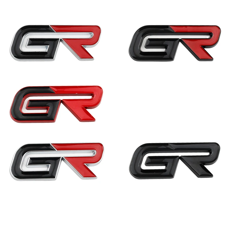 

GR letter car stickers for Toyota GR SPORT body modification accessories side fender rear trunk decoration front grille decals