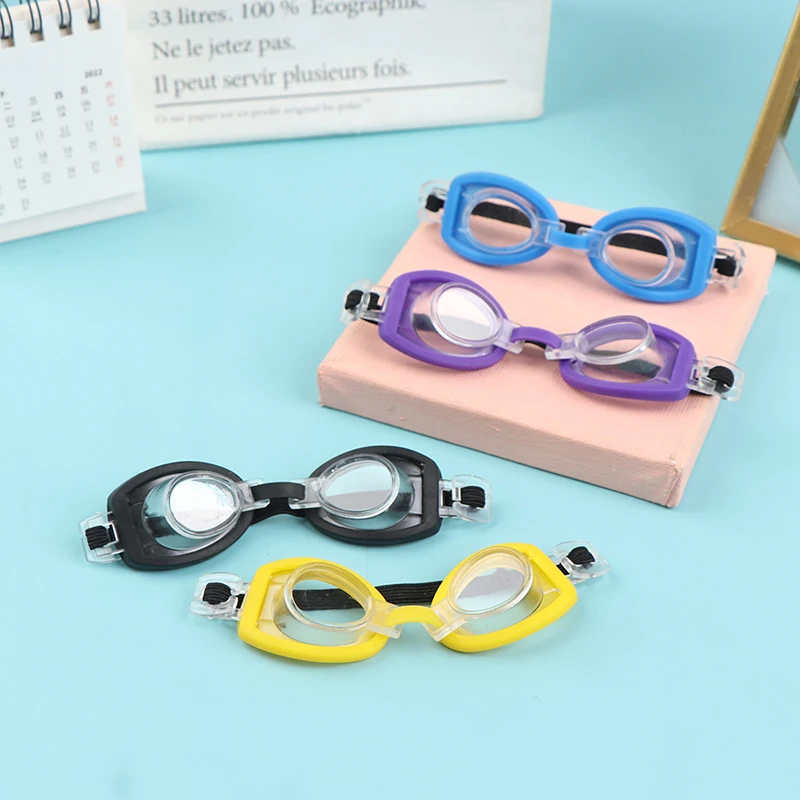

1/6 Doll Swimming Goggles Toy Accessories color Frame Glasses Miniature Diving Eyeglass