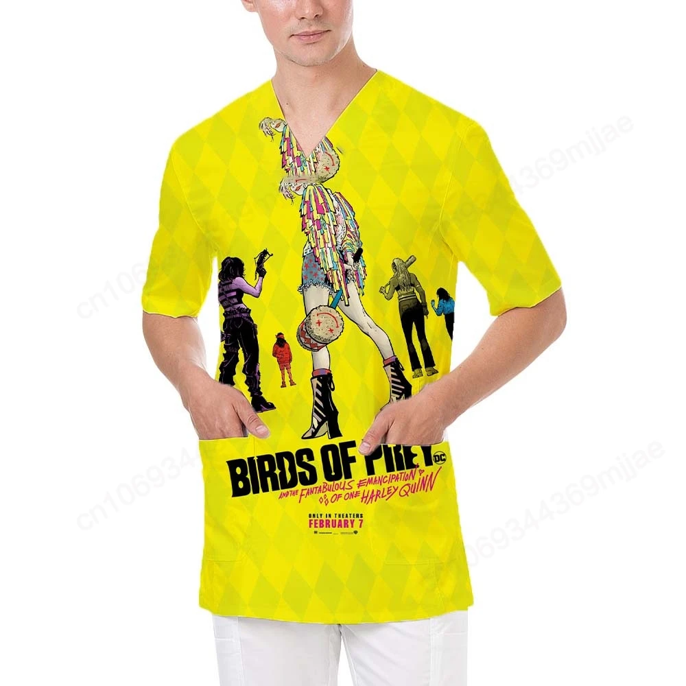 Лето 2024 мужская футболка модный дизайн с v-образным вырезом двойной карман