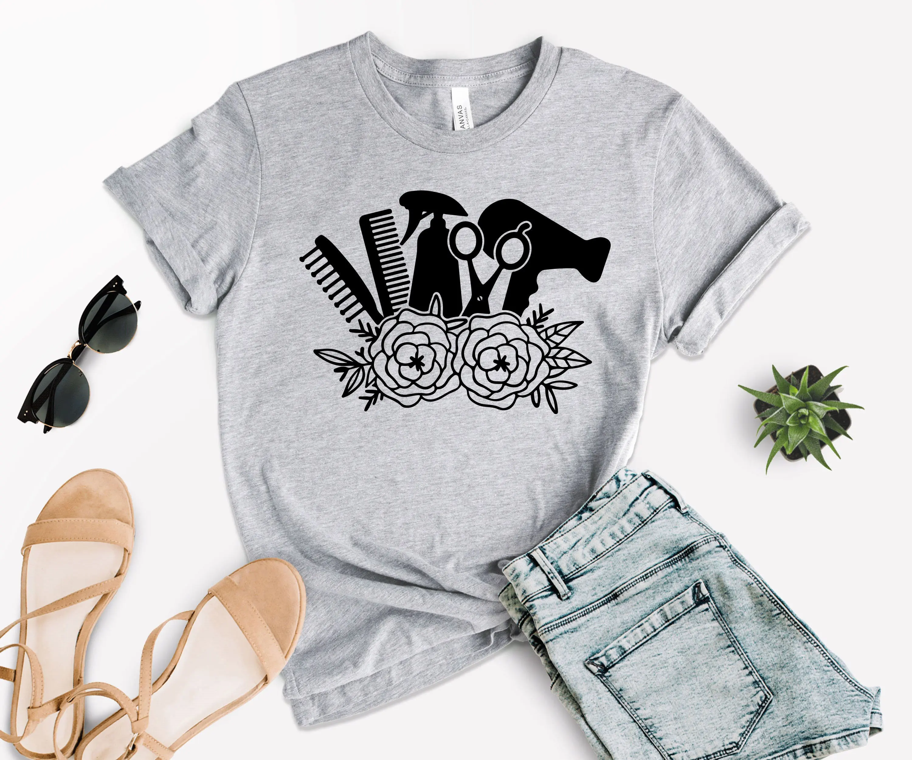 Парикмахерская Футболка Стилист Лицензированный Парикмахер Косметолог