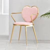 Pink Dining Room Chair Backrest Gold Modern Nordic Dining Table Mat Salon Styling Sillas De Comedor Living Room Furniture CC50CY