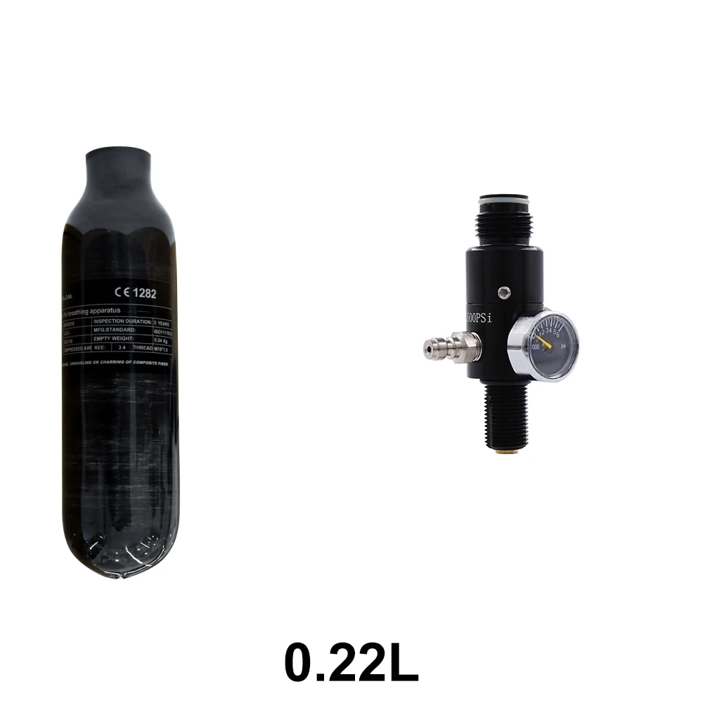 

0.22L 300Bar 30Mpa 4500Psi 220cc цилиндр из углеродного волокна Воздушный бак воздушная бутылка с резьбой M18 * 1,5