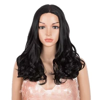 noble girl synthetic middle lace wig black short wave womens heat resistant fiber wig natural deep water short hair deep wave
