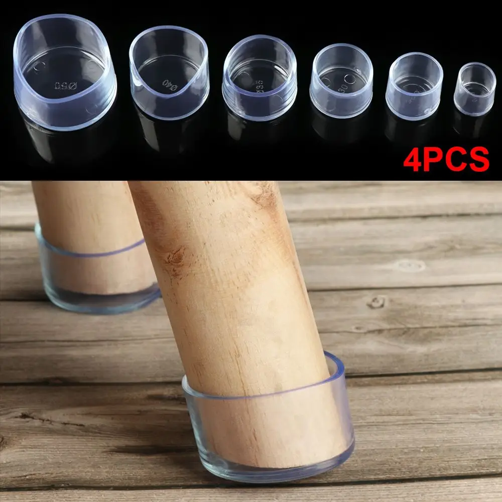 4pcs/set Cups Floor Protectors Socks Silicone Pads Non-Slip Covers Furniture Feet Chair Leg Caps