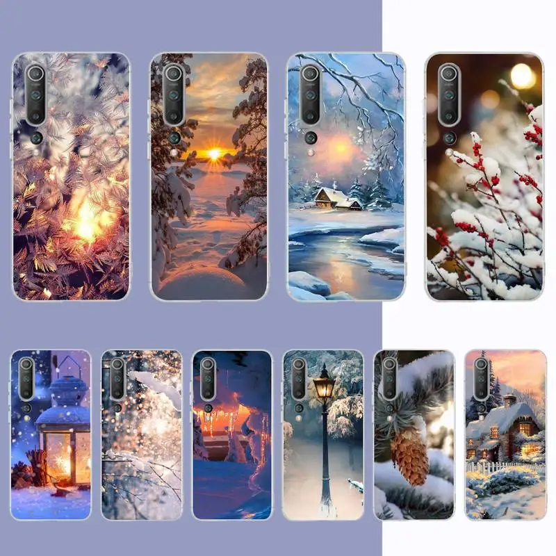

MaiYaCa Winter Light Snow Phone Case for Samsung S21 A10 for Redmi Note 7 9 for Huawei P30Pro Honor 8X 10i cover