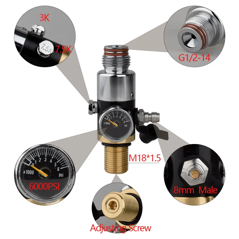 Станция HPA M18*1 5 регулятор давления воздушного бака PCP регулируемый выход клапан