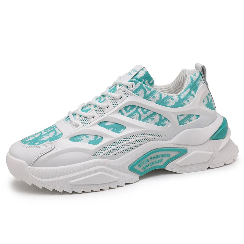 

2022 Summer New Men's Shoes Trend Casual Old Male Trendy Breathable Dazzling Sports Running Shoes Sneakers
