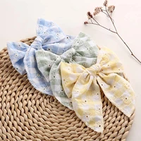 girls hair bows clips barrettes hair bow hairgrips women cotton linen bow toddler kids large tails hair accessories hairpin