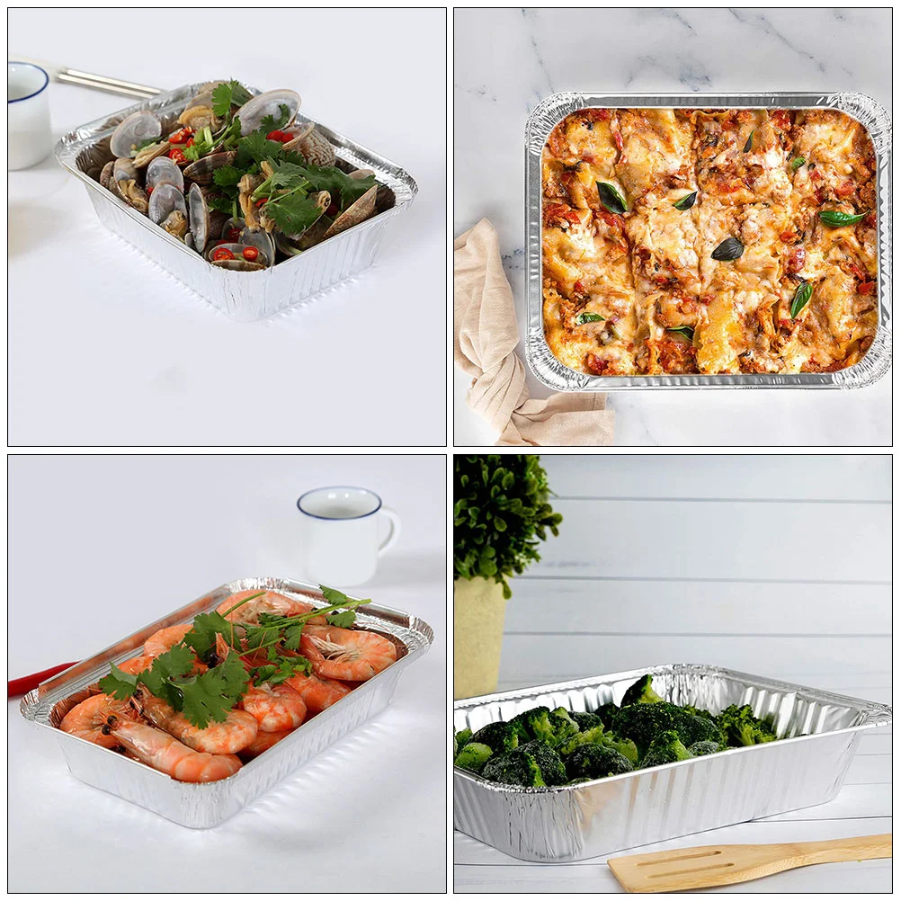 30 шт. жестяная коробка одноразовый горшок алюминиевая фольга с крышкой лотки