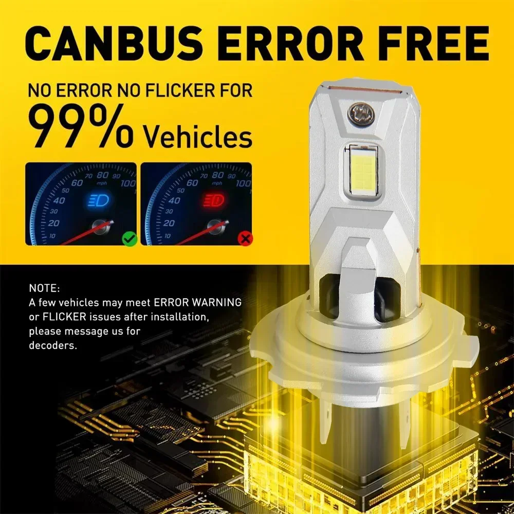 2 шт. для Peugeot 308 2009-2013 2014 2015 2016 2017 2018 2019 автомобильные светодиодные фары дальнего