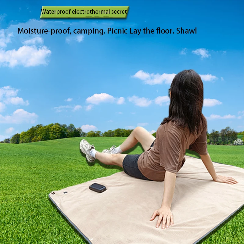 

Электрическое одеяло для улицы, шаль для путешествий, кемпинга, водонепроницаемая накидка для пикника, автомобильное одеяло, одеяло
