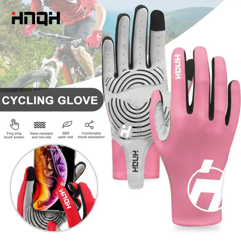 

Велосипедные перчатки с пальцами, Нескользящие велосипедные перчатки для сенсорных экранов, варежки для гонок, для горных и шоссейных вело...