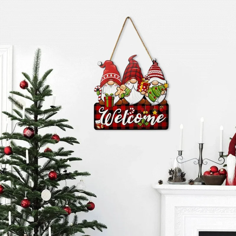 Украшение рождественской вечеринки деревянное панель подвесное украшение 29Х29см