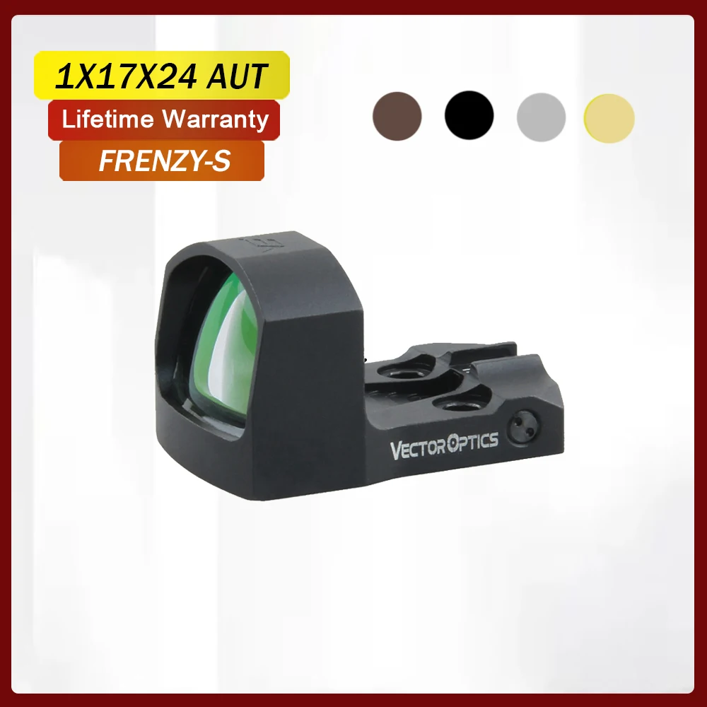 

Vector Optics Frenzy-S Red Dot Sight With Automatic Light Sensor 1X17X24 Lightest Full Metal Pistol Red Dot Scope For Glock 17