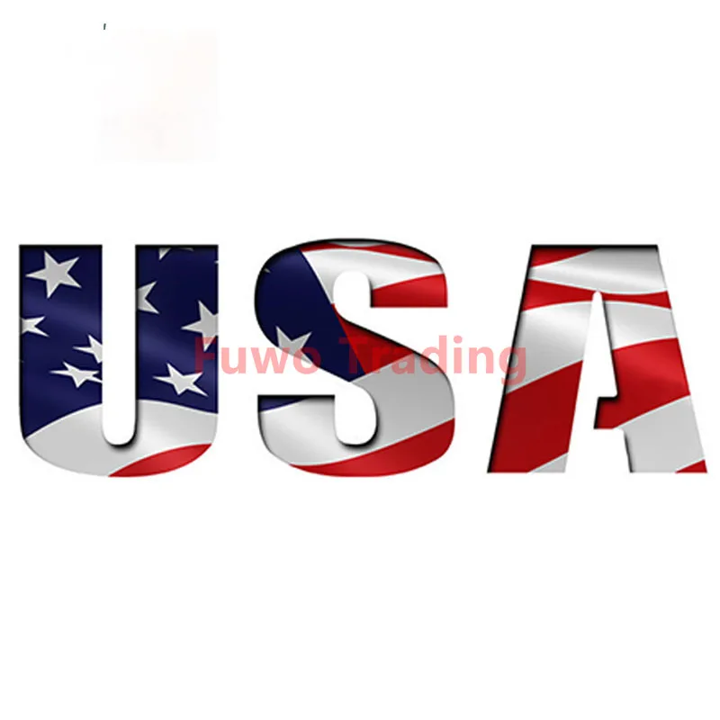 

Fuwo Trading Personality USA CUTOUT Flag DECAL Bumper Car Sticker Vinyl Car Truck Window America US Waterproof PVC Car Styling