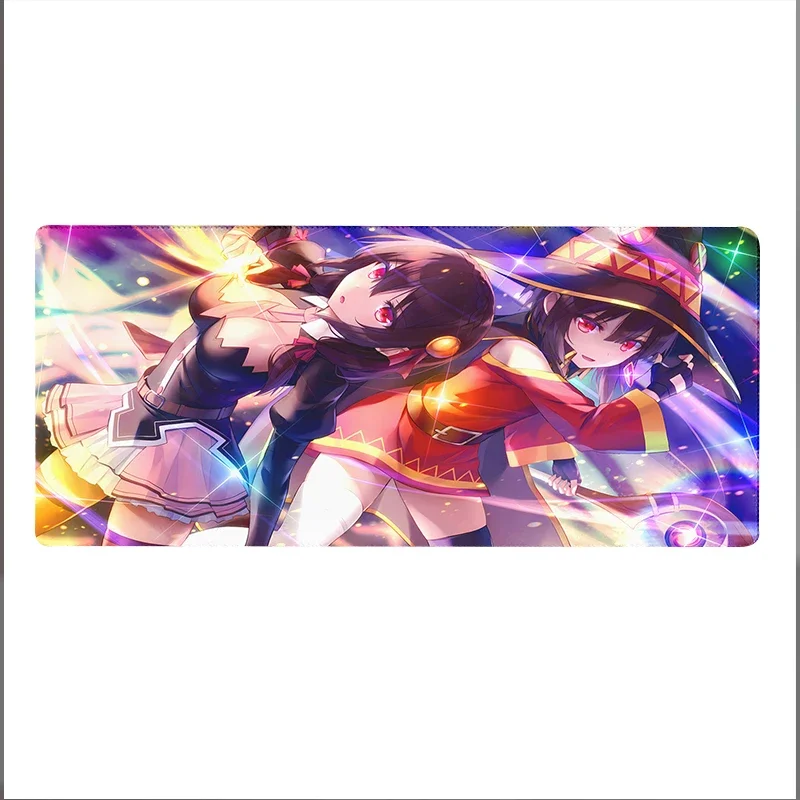 Фото Коврик для мыши KonoSuba Megumin XXL, компьютерный коврик в стиле аниме, 900x400 мм, игровые аксессуары, кавайный коврик для мыши, большой коврик для мыши, клавиатура, настольный коврик №2