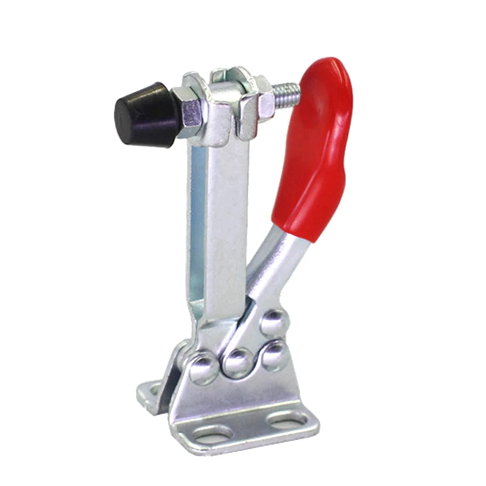 

1pc GH-201-40 Toggle Clamp With Plastic Cover Handle Anti Slip Red Horizontal Clamp Quick Release Toggle Clamp Hand Tool