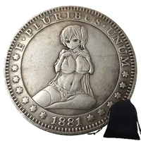 1881 classical girl dollar hobo nickel old coin commemorative us old coins funny coin morgan dollar coin favors giftsgift bag