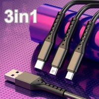 mvqf 3in1 type c micro usb charger cable multi usb port multiple usb charging cord usbc mobile phone wire for iphone 13 samsung