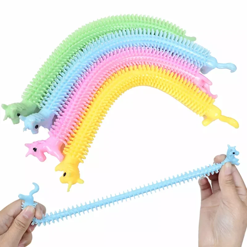 Worm Noodle Stretch String TPR Rope Anti Stress Toys String Fidget Autism Vent Toys Random Color enlarge