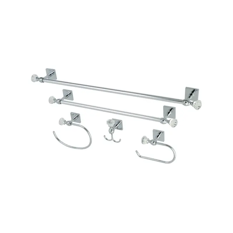 

5-Piece Bathroom Accessory Combo, Polished Chrome
