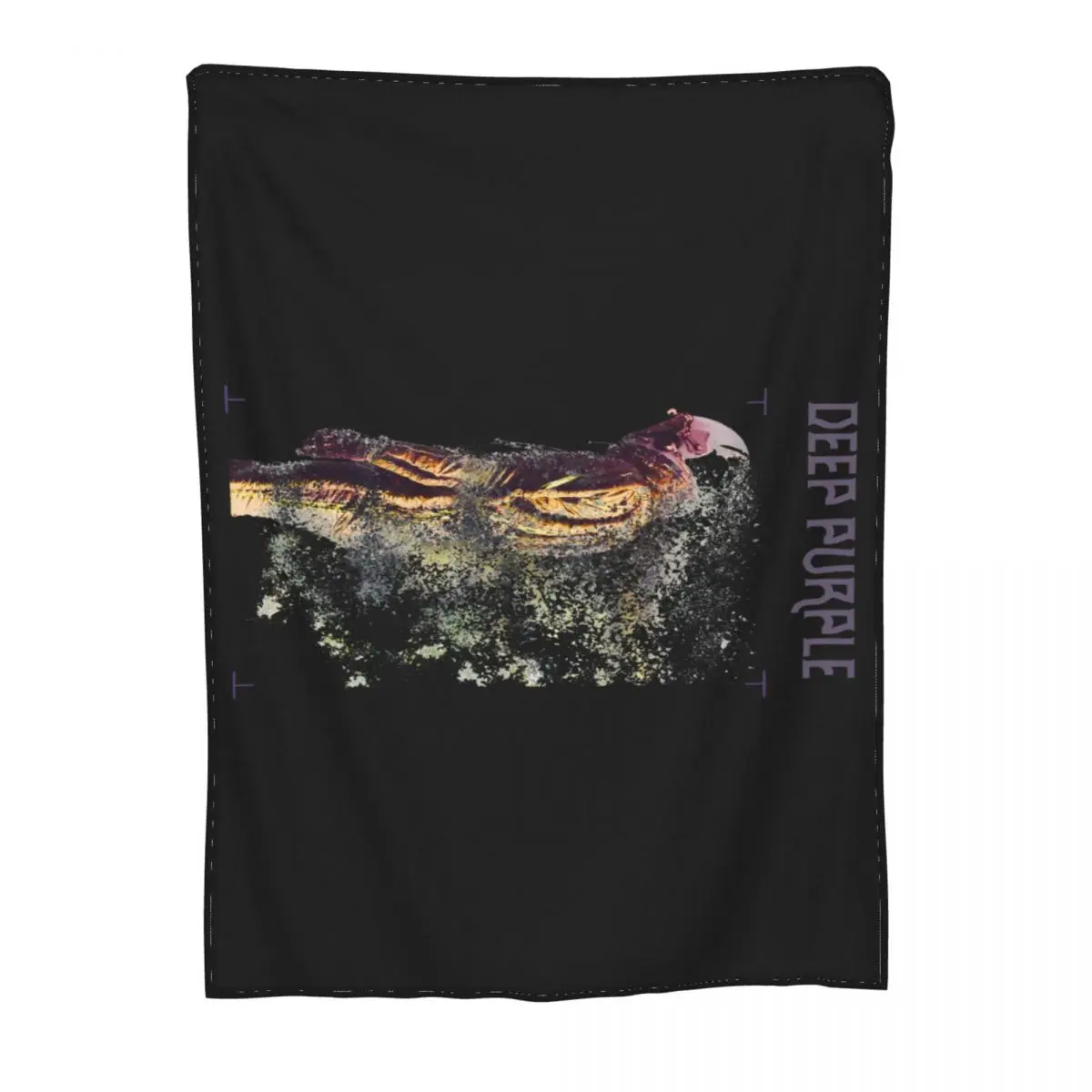 Темно-фиолетовое одеяло Whoosh White Hard Rock Ian Gillan Roger Glover Steve Morse винтажное