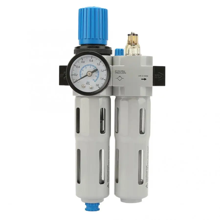 

FRC-1/4-MINI G1/4" Air Filter Regulator 1.6MPA Pressure Reducing Valve Air Source Treatment Combination Lubricator