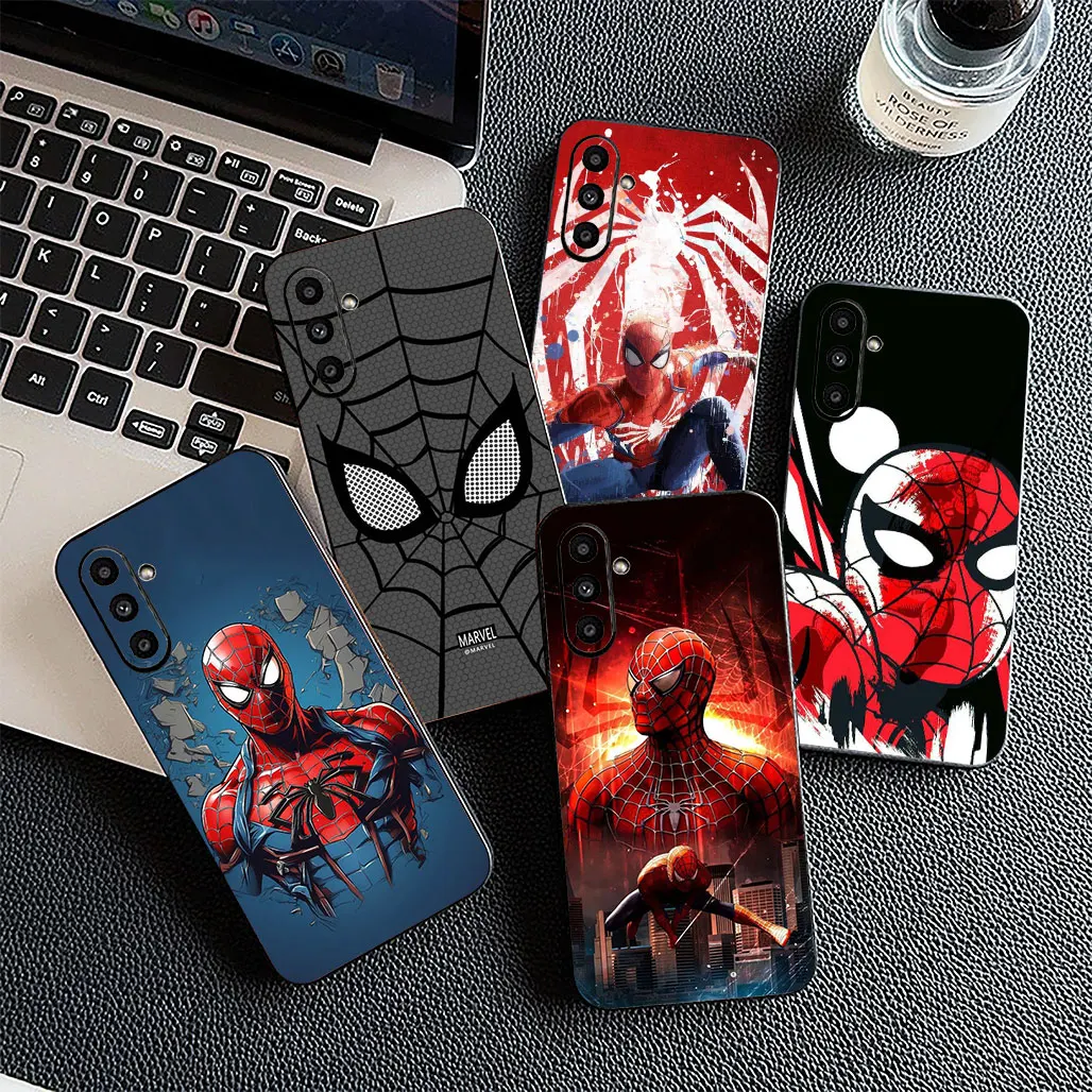 Фото Для Samsung Galaxy S22 S21 S20 FE Ultra Plus A35 A36 A55 A26 A33 A34 A56 Чехол для телефона Spider Marvel Man SpiderMan Защитный чехол №3