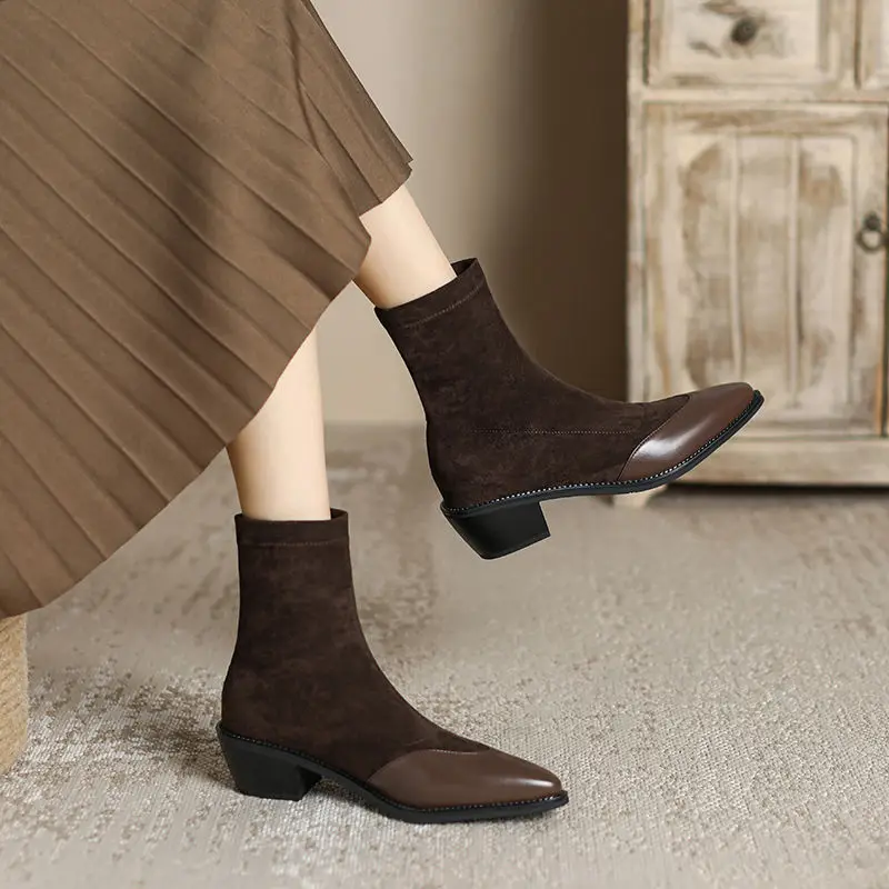 Женские резиновые сапоги зимняя обувь осенняя женские на платформе дождевик до