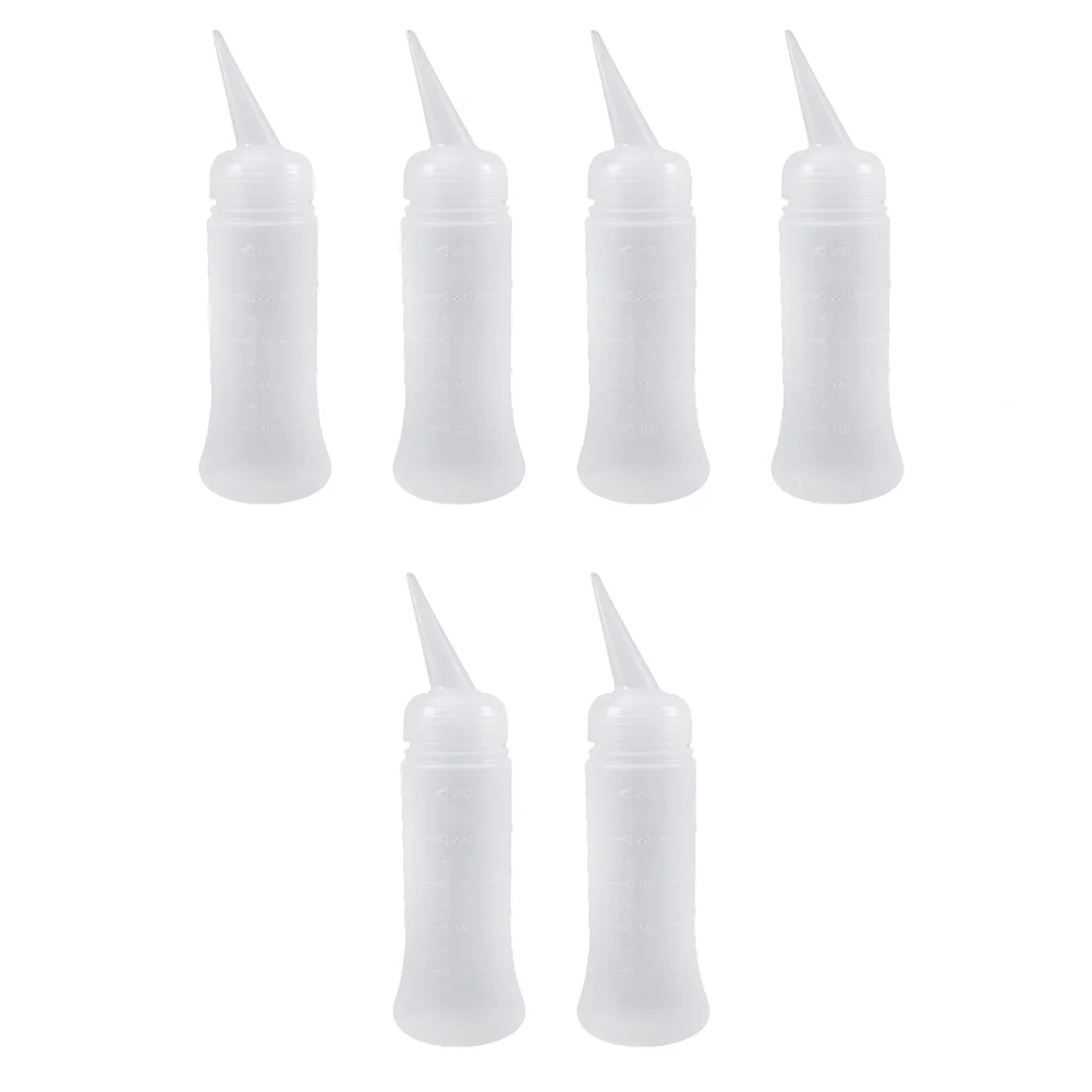

6pcs Practical Refillable Great Reusable Scale Bottles Beak Mouth Bottles Empty Bottles