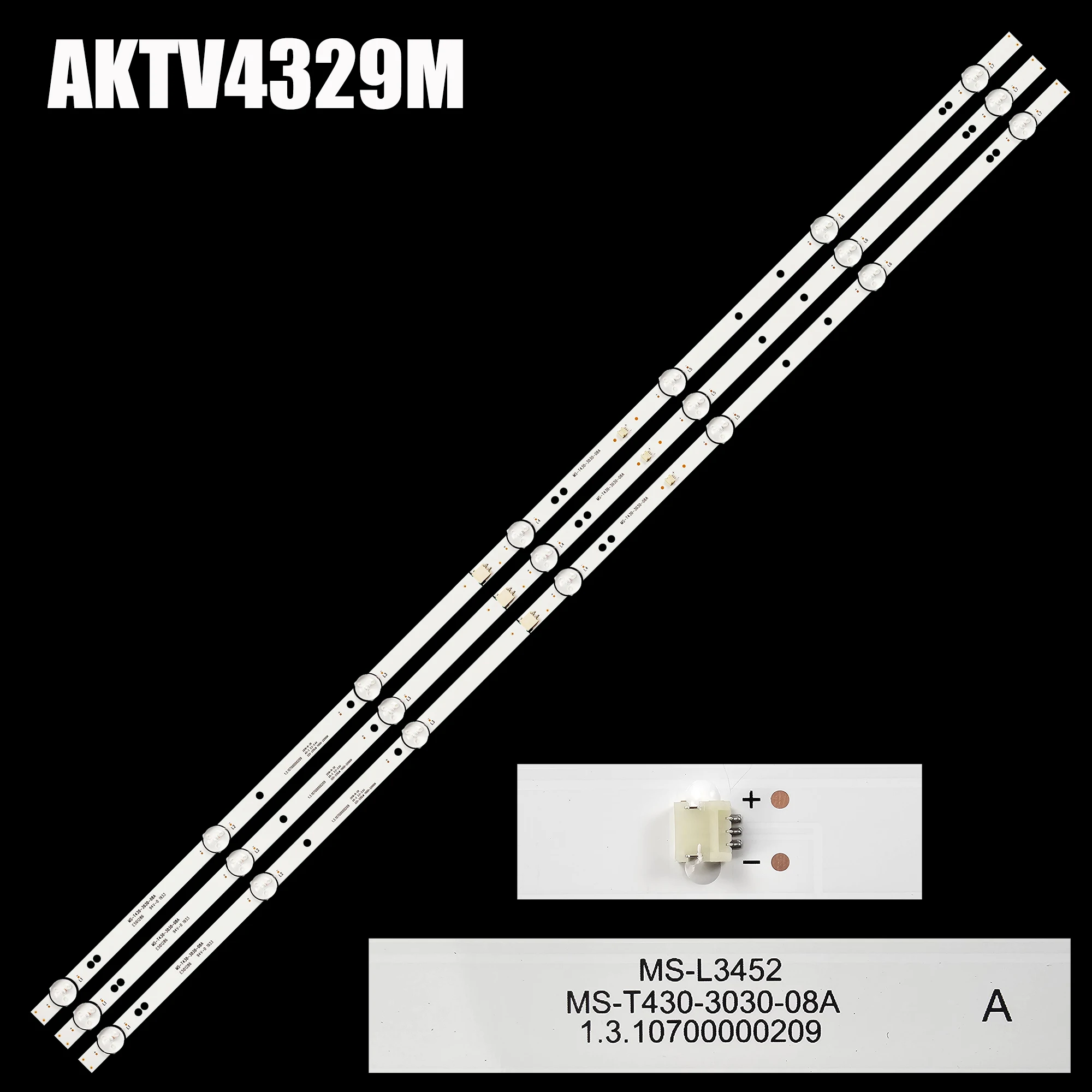 

1/5/10 Комплект светодиодной подсветки для MS-L3452 V2 Akai AKTV4329M MS-T430 MS-T430-3030-08A MC-32A06X 32A/321 PT430CT02-1 3BCX81312 1.3