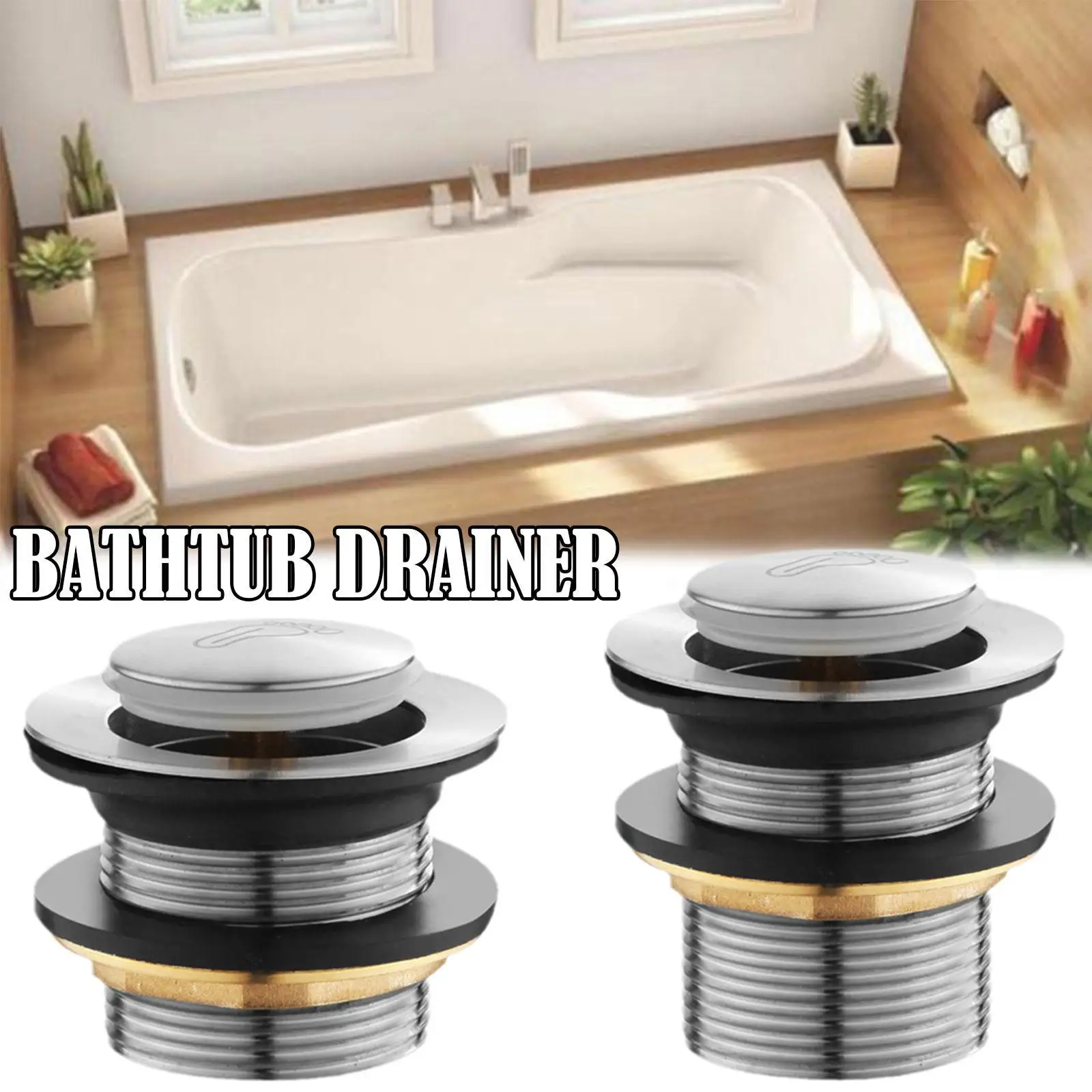 

Bathtub Drain Basin Drain New Arrival Promotions Chrome Accessories for Bathroom Basin Sink Tap Bottle Trap Drainer