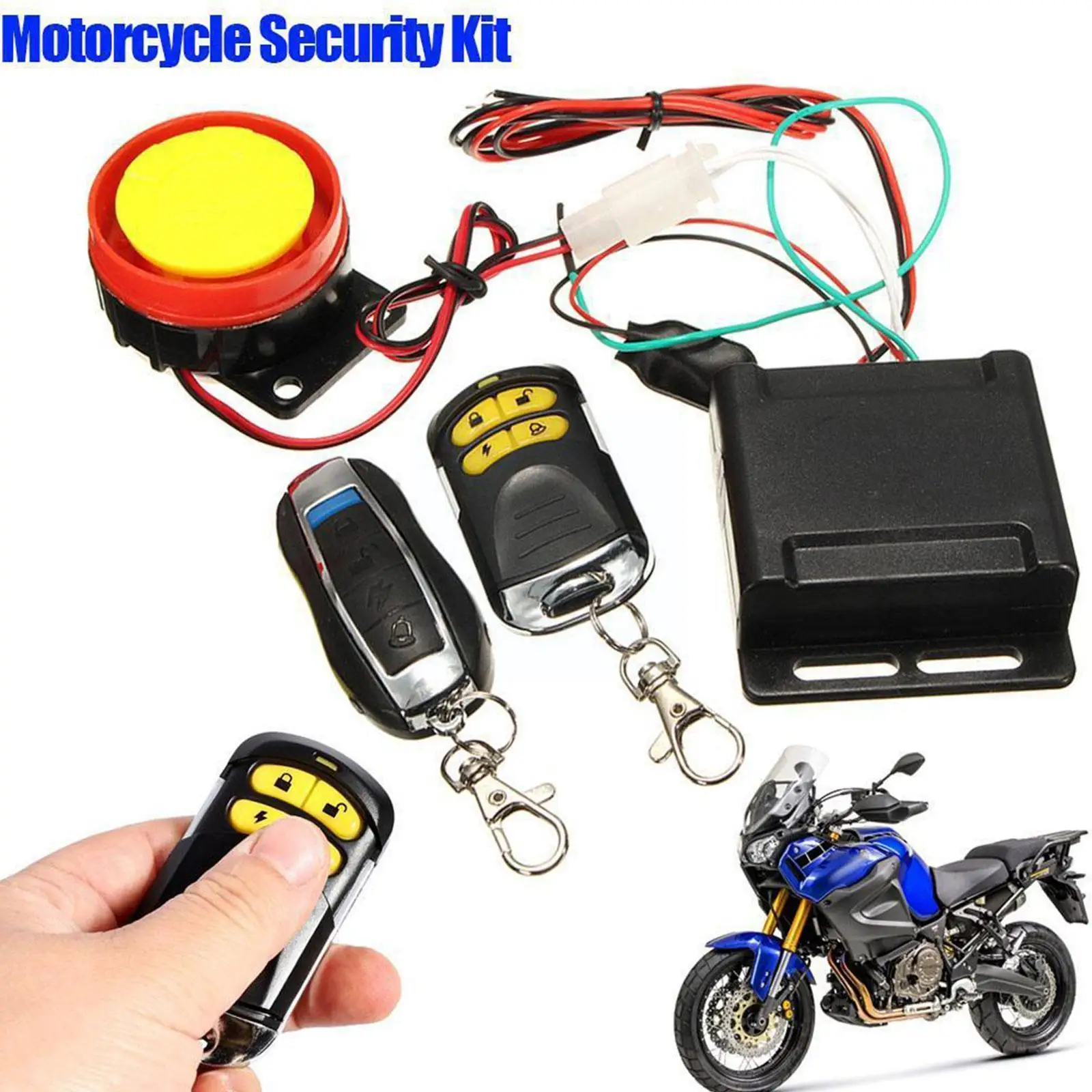 

Motorcycle Bike Anti-theft Security Alarm System 1set Remote Motorbike Control 12v Burglar Motorcycle Waterproof Speaker Al X1s3