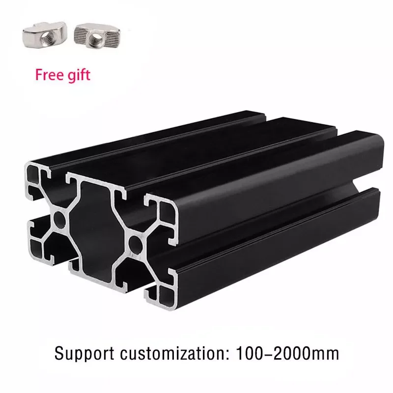 

4080 T-Slot Aluminum Profile Extrusion Frame Black 100-1000mm For Laser Engraving Machine 3D Printer Camera Slider Furnitur