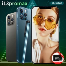 Smartphone I13 Pro Max, Version globale, 6.7 pouces, 12 + 512 go, 6800mAh, Android 10, double SIM, 4G, 5G, débloqué, prise en charge de Google WIFI  (2)