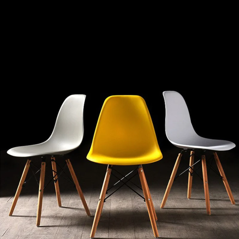 

Деревянные обеденные стулья, современные нордические минималистичные уличные салонные стулья для гостиной, садовая пластиковая мебель дл...