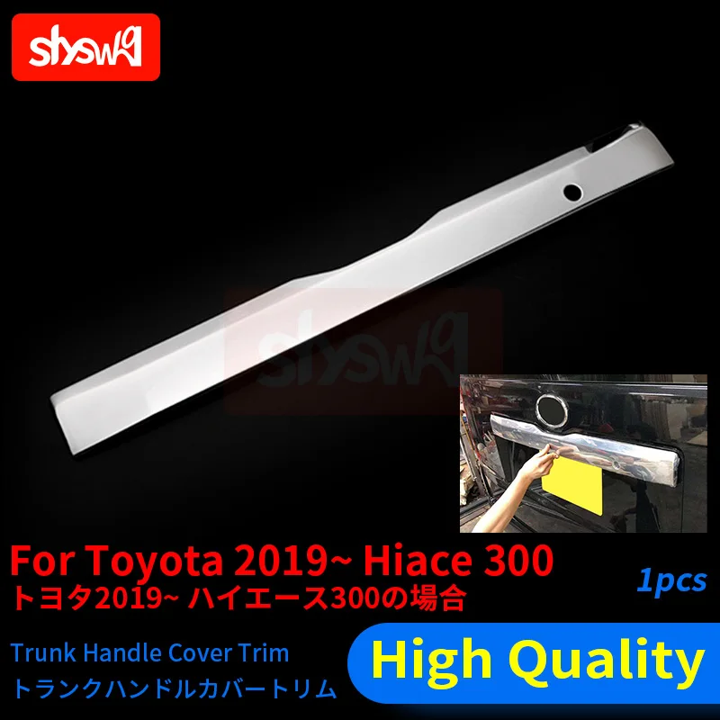 

Tailgate Handle Trim Strip for Toyota Hiace 300 Modified Rear Emblem Decoration Silver Bright Strip Exterior Accessories SUS304