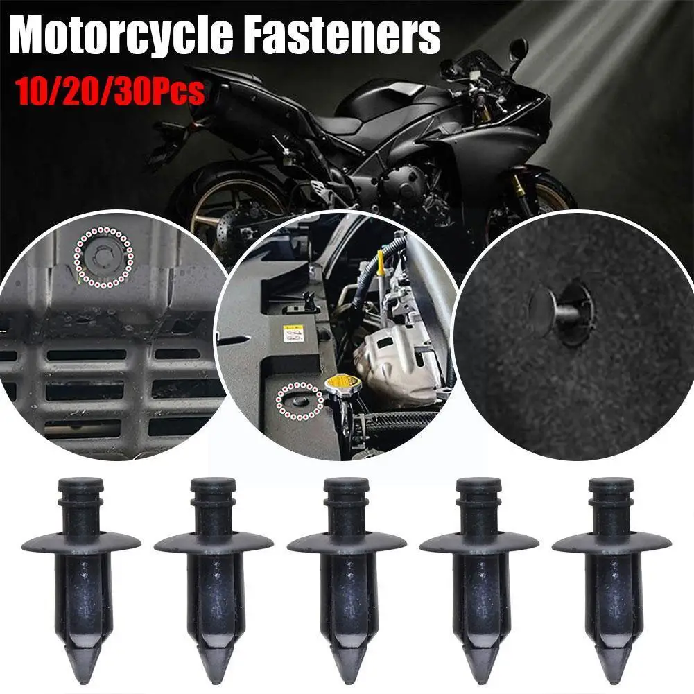 

10/20/30 шт. 6 мм черные заклепки обтекатель корпус отделка панель крепежные винты зажимы для Honda Мотоциклетные аксессуары Запчасти Прямая пост...