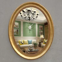 art vintage quality mirror wall bedroom oval multifunct antique mirror design gold aesthetic espejo pared decorating room