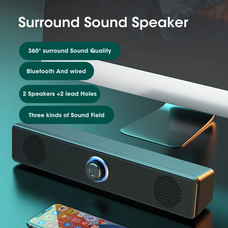 Акустическая система для домашнего кинотеатра Bluetooth-колонка акустическая 4D Surround